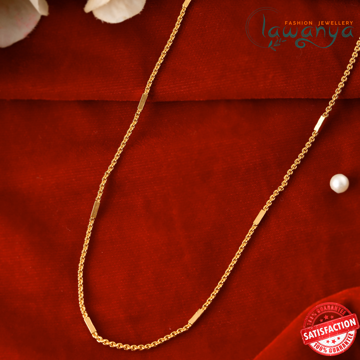 Premium Box Model Chain – 18” Gold Plated, Anti-Tarnish Shine 131