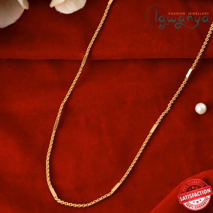 Premium Box Model Chain – 18” Gold Plated, Anti-Tarnish Shine 131