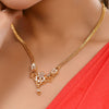 Gold Replica Necklace with white AD Stones 940