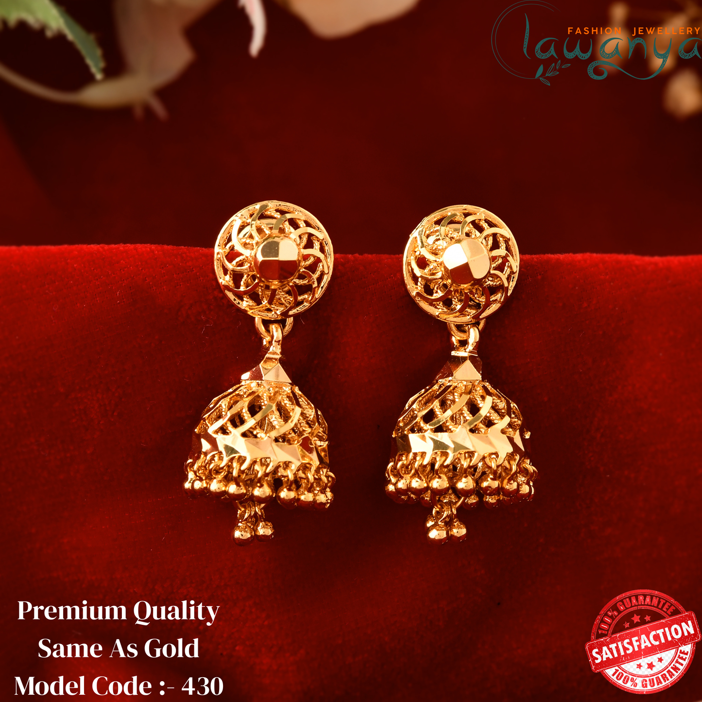 Superior Gold Plated Jhumka Earrings 430