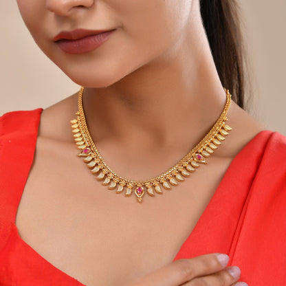 Elegant Gold-Plated Necklace Same as Real Gold