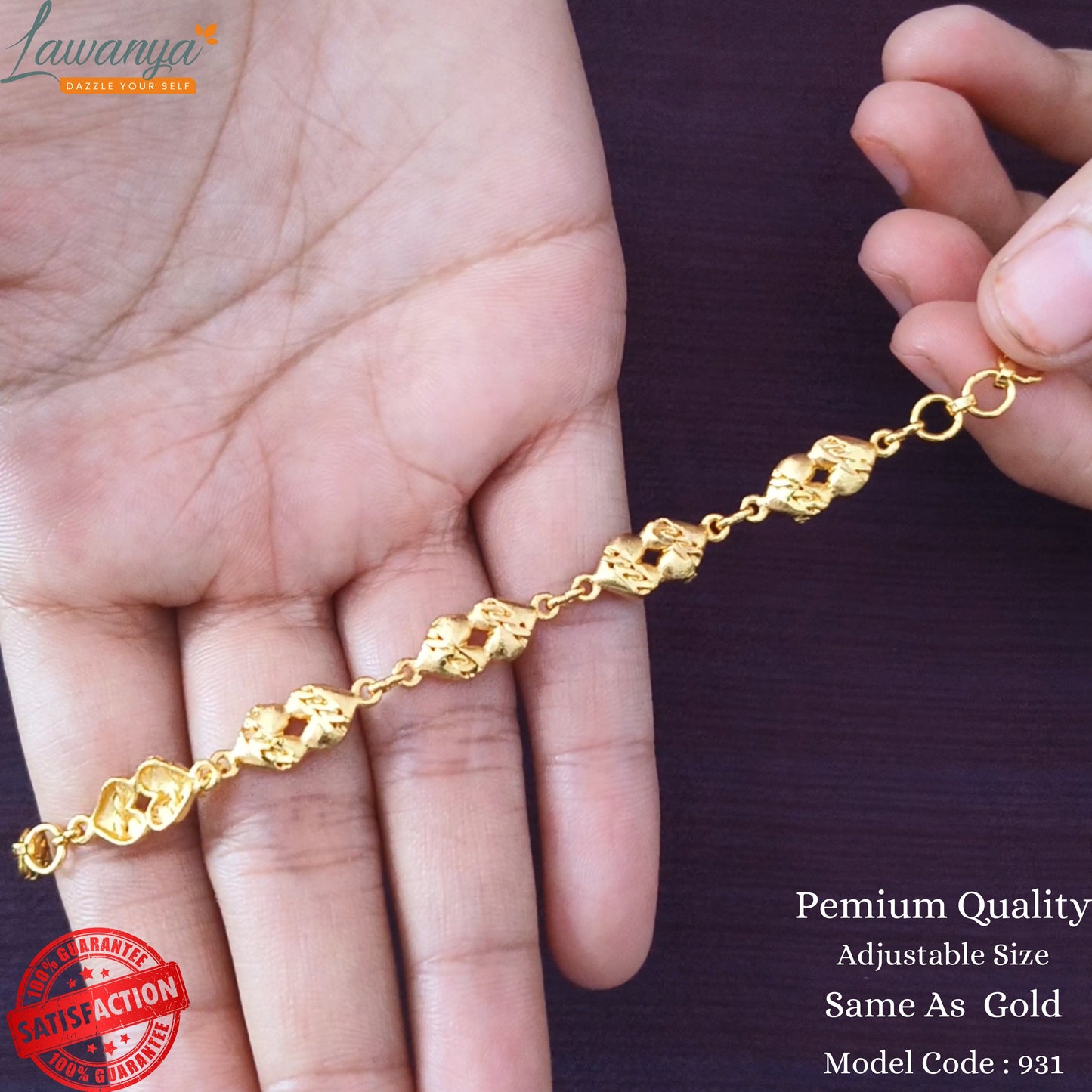 Shine with Love: Heart-Shaped Gold-Plated Bracelets for Every Occasion!