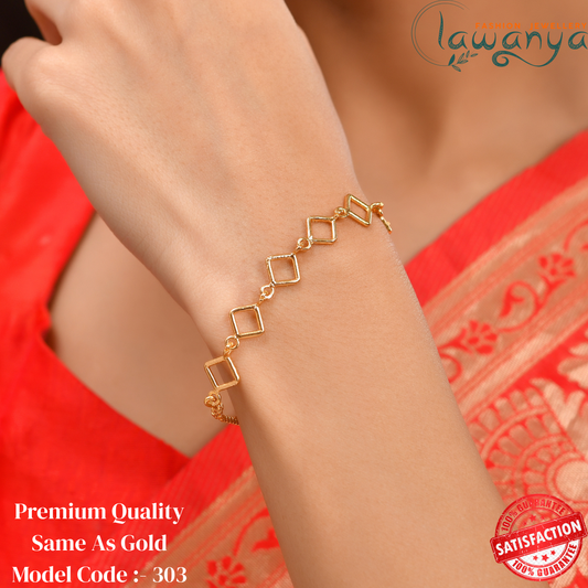 Timeless Gold-Plated Bracelet – Anti-Tarnish & Adjustable 303