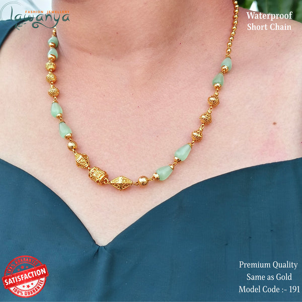 18-Inch Gold-Plated Pearl Chain – Elegant & Timeless Design
