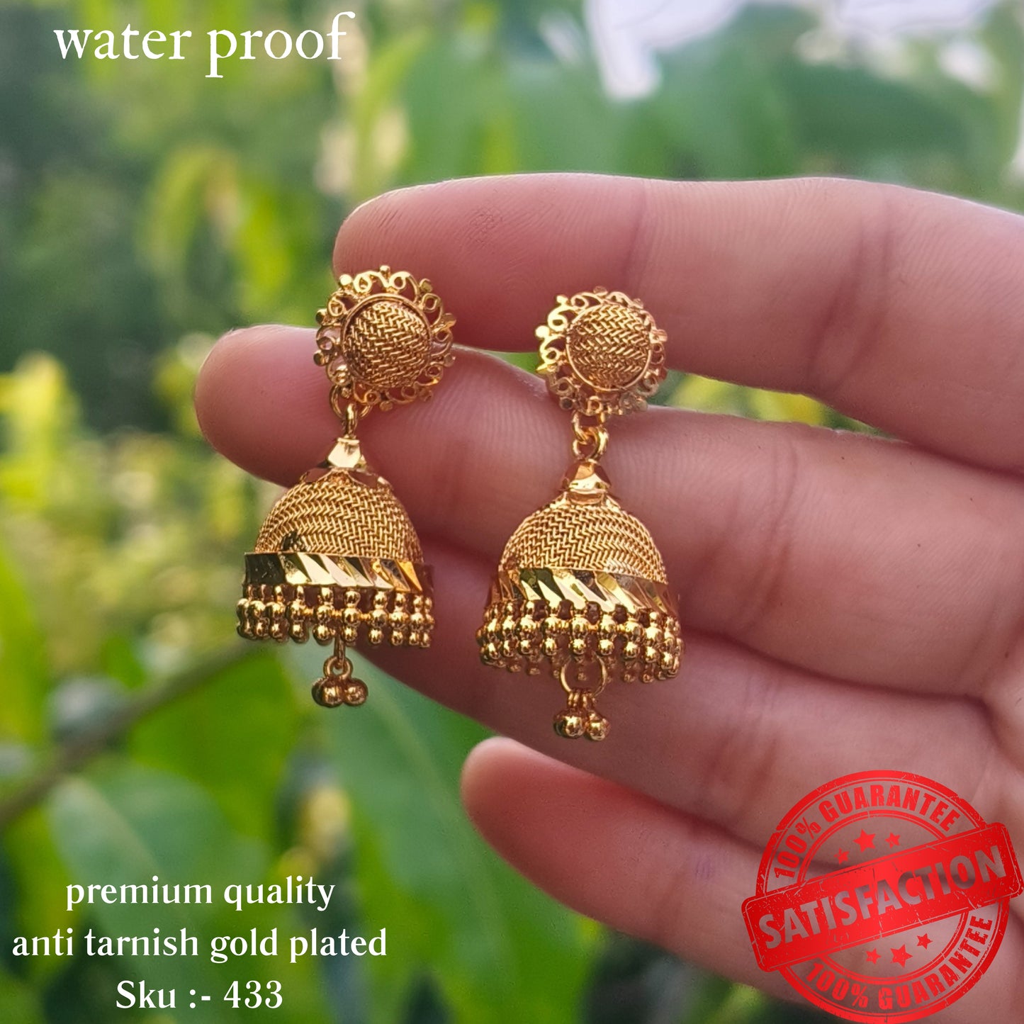 One Gram Gold Plated Mini Jhumka