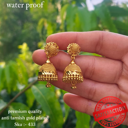 One Gram Gold Plated Mini Jhumka