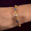 🧿 Evil Eye Charm Gold Bracelet – Premium Protection & Style Kada ✨ sku 1114