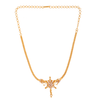 Elegant Gold Replica Necklace Studded with White AD Stones 942