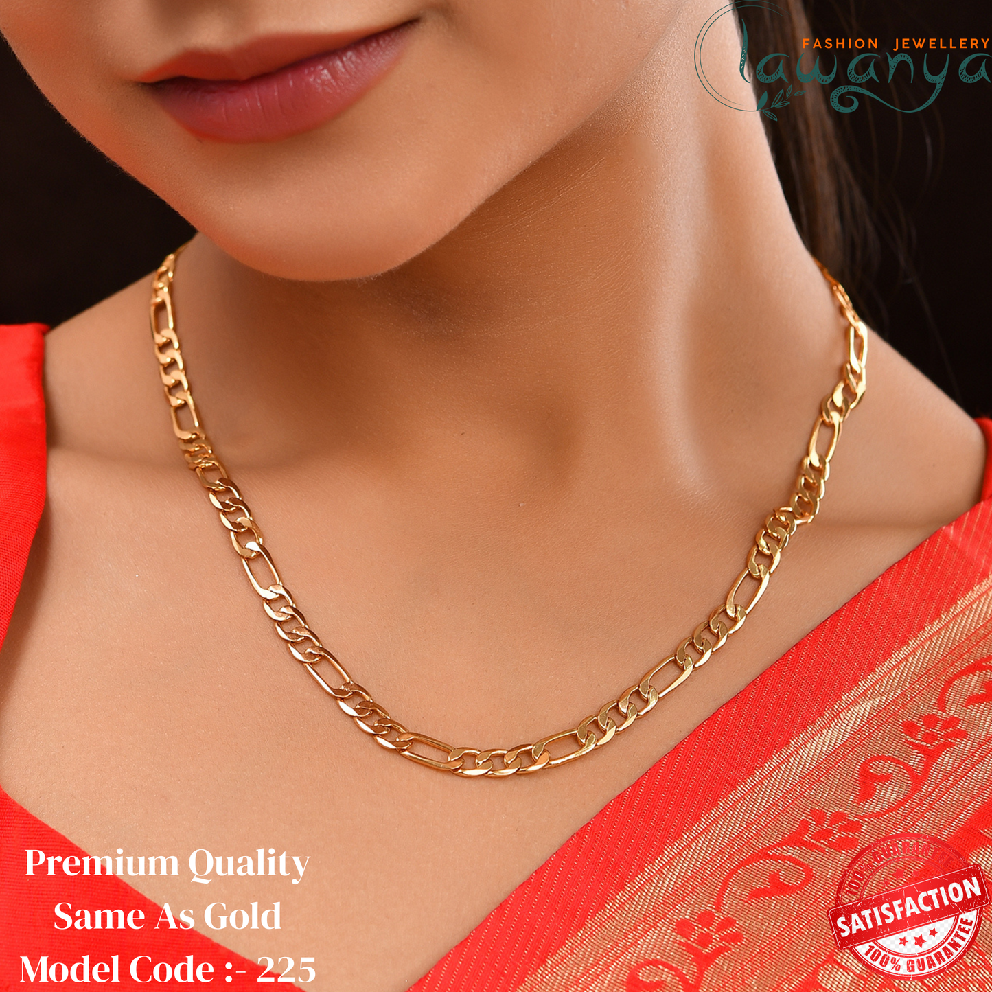 Classic Gold Figaro Chain – Everyday Wear Design 225