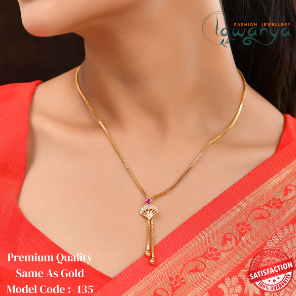 18-Inch Everyday Wear Pendant Chain – Gold Finish 135