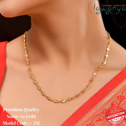 ''Elegant 24'' Heart-Shaped Anti-Tarnish Chain - Timeless Beauty & Durability 351