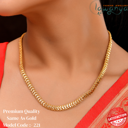 18-Inch High-polished Gold-Plated Chain Double-layered mesh design for a rich traditional appeal 221