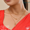 Stylish Triple Layer Box Chain with Tassel Drop 251