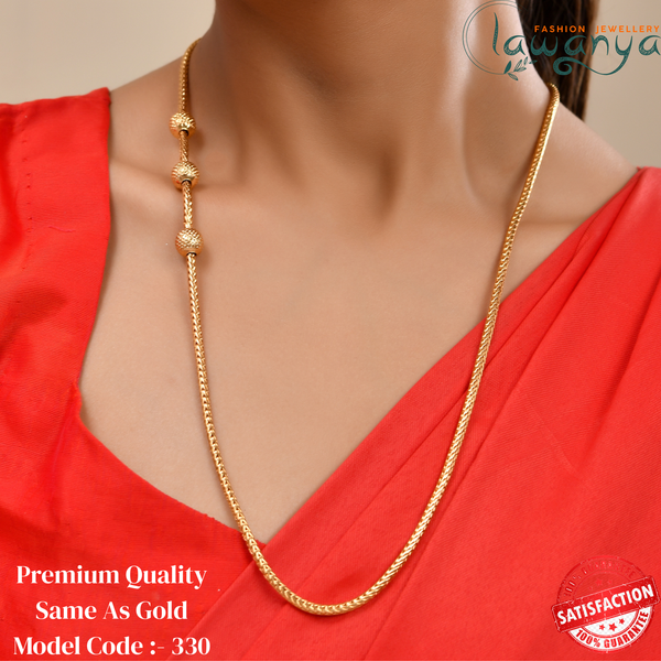 24 Inches Gold Ball Mope Chain - One Gram Plating 330