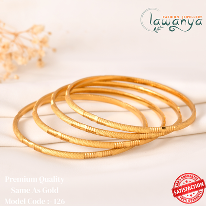 Gold Plated Plain Bangles 126