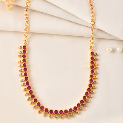 Timeless Charm in Ruby and White – Jeevi Signature Style 961