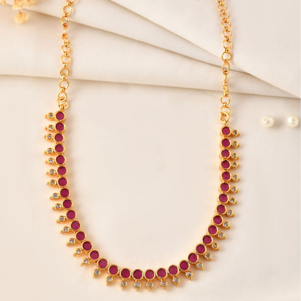 Timeless Charm in Ruby and White – Jeevi Signature Style 961