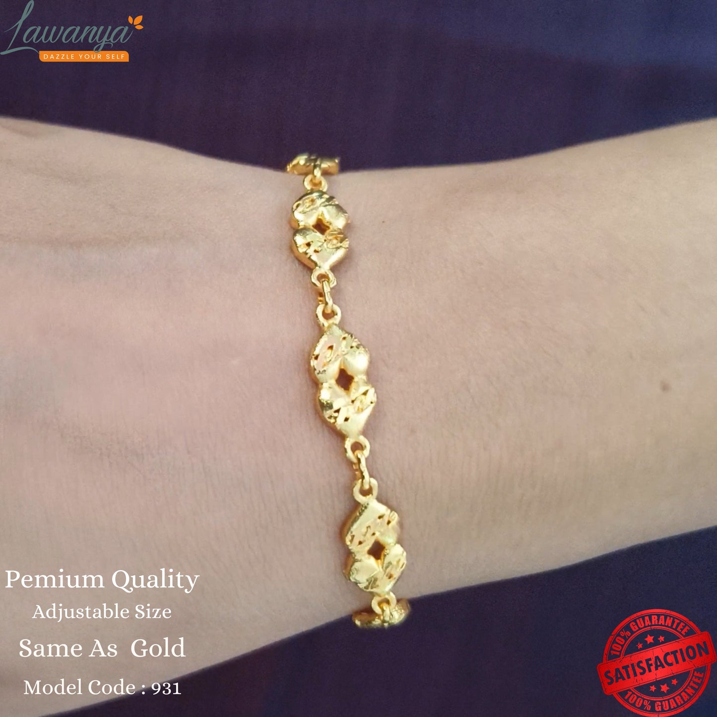 Shine with Love: Heart-Shaped Gold-Plated Bracelets for Every Occasion!