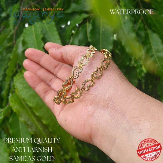 Bling-Ready Gold Finish Bangles – Tarnish-Free Wear