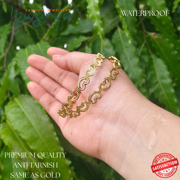 Bling-Ready Gold Finish Bangles – Tarnish-Free Wear