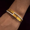 Royal Greek Pattern Gold Kada – Premium Crystal Studded Luxury Bracelet sku 1111