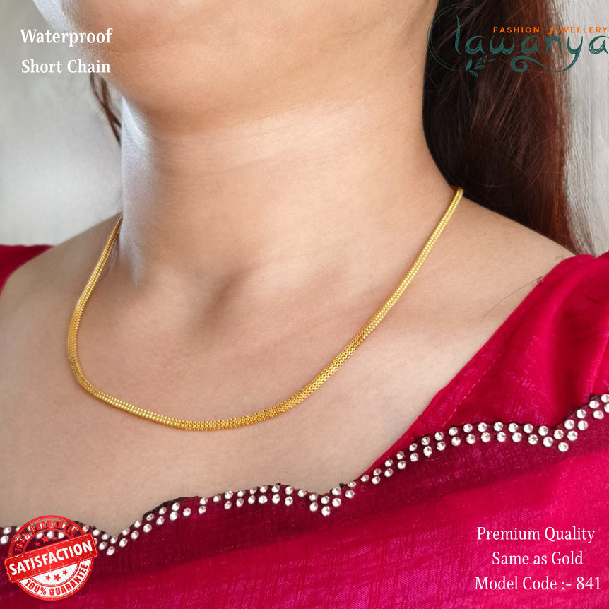 Royal 18-Inch High-Polish Gold-Plated Chain – Lightweight Elegance for Everyday Glam