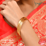 Gold Model Plain Bangles ( One Gram Plated ) 4 bangles 382