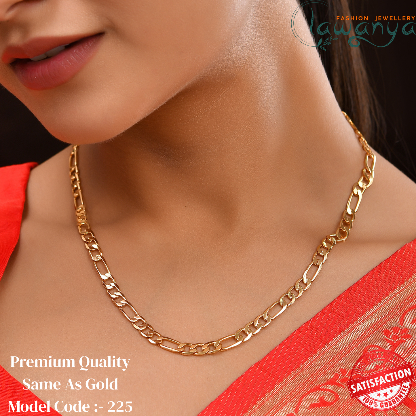 Classic Gold Figaro Chain – Everyday Wear Design 225