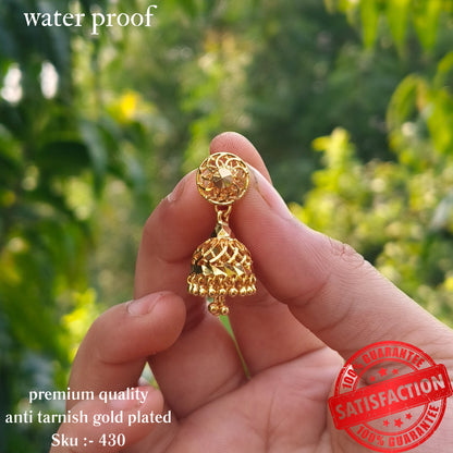 Superior Gold Plated Jhumka Earrings