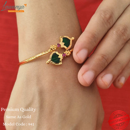 Adjustable Palakka Bracelet - One Gram Plated