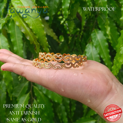 Bling-Ready Gold Finish Bangles – Tarnish-Free Wear