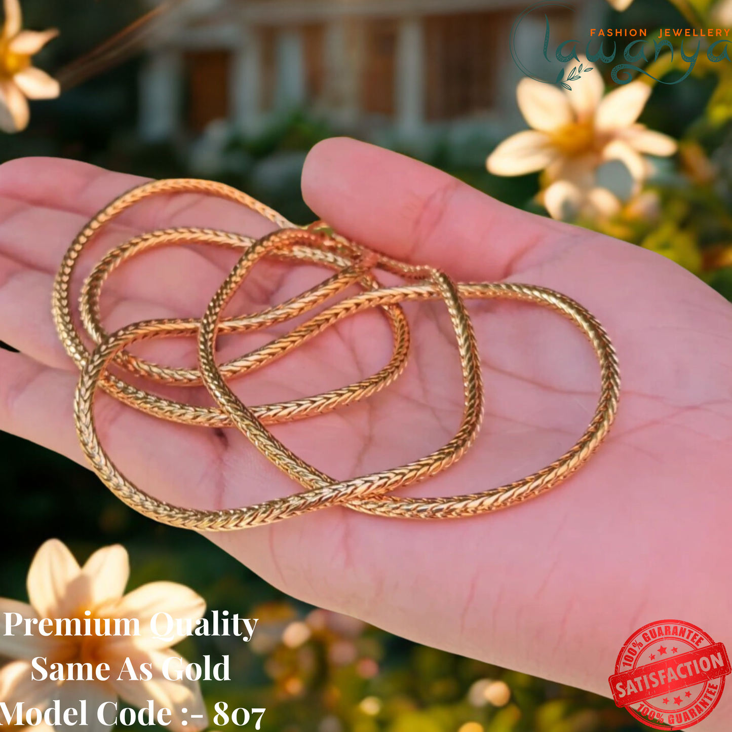 Traditional SP Kodi Chain | 30 Inches One Gram Gold Plated 807