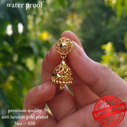 Superior Gold Plated Jhumka Earrings