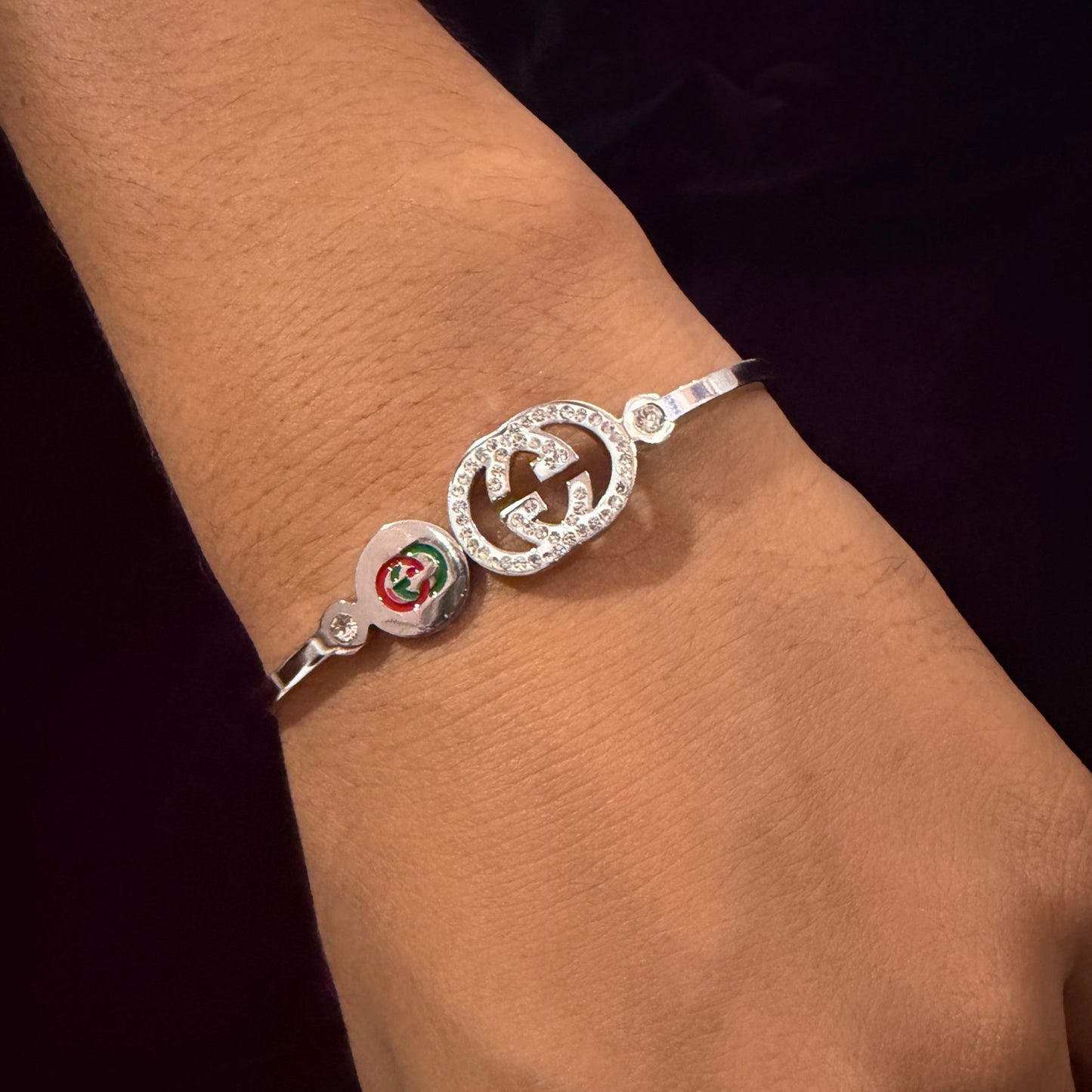 Elegant Crystal Designer Kada Bracelet – Trendy Premium Finish Bracelet for Daily & Party Wear  sku 1108