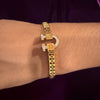 Exclusive Gold Plated Lock Bangle Bracelet for Women sku 1106