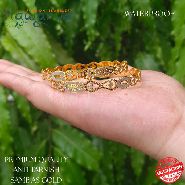 Trendy Gold Look Bangles – No Fading, No Tarnish!