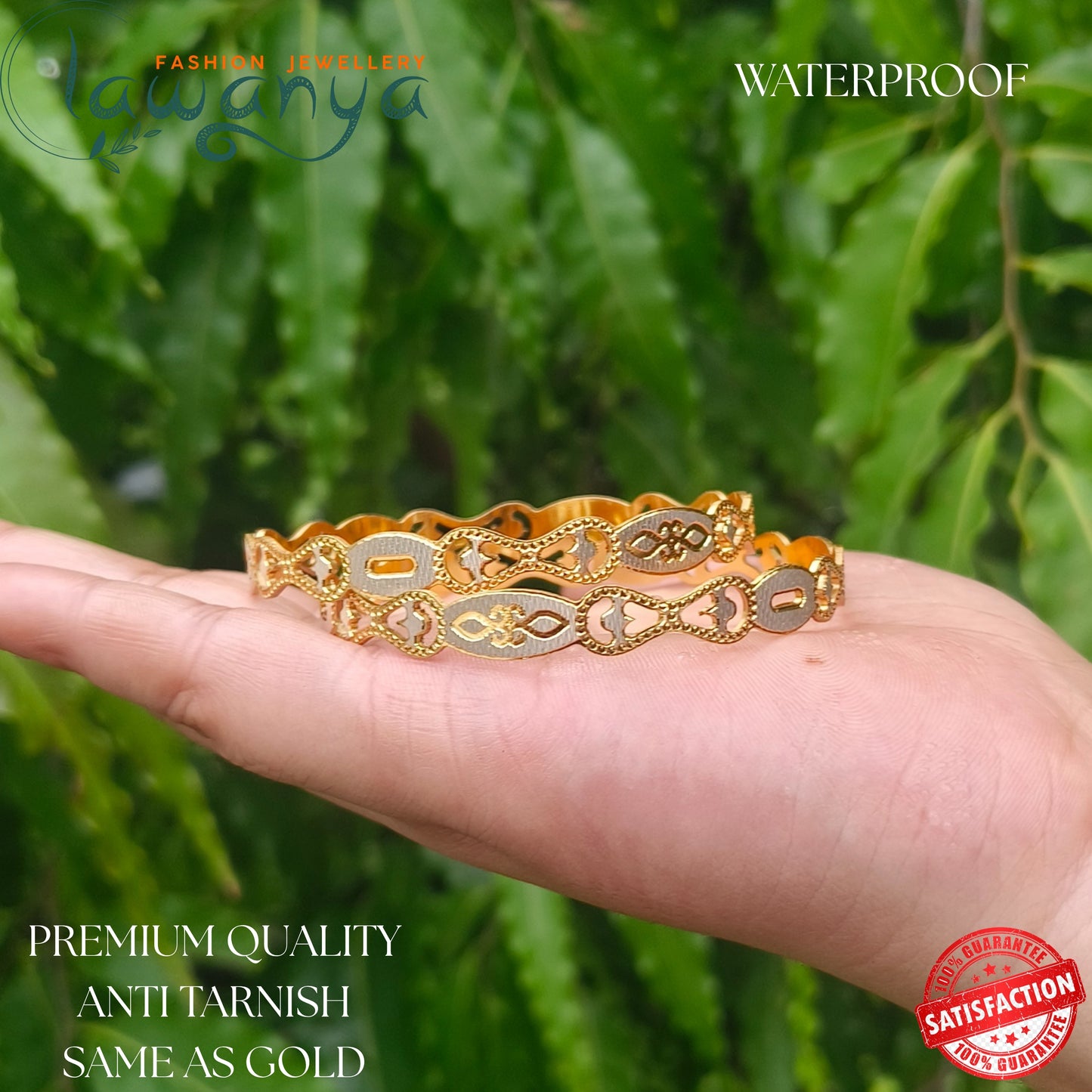 Trendy Gold Look Bangles – No Fading, No Tarnish!