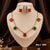 Ruby Emerald Gold-Plated Necklace Set | SKU 1251