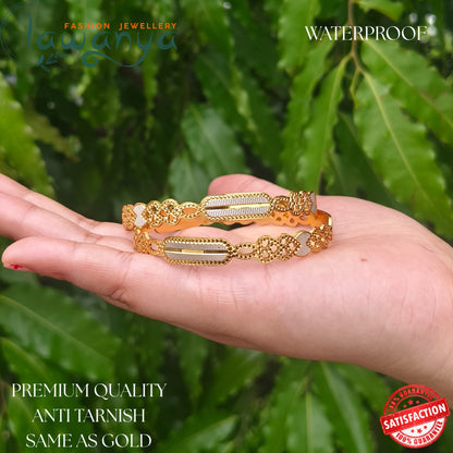 Anti-Tarnish Gold Finish Bangles – Perfect for Daily Use