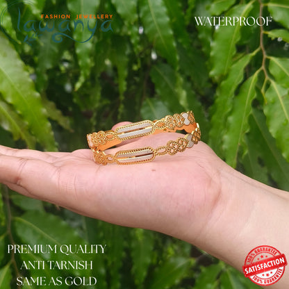 Anti-Tarnish Gold Finish Bangles – Perfect for Daily Use