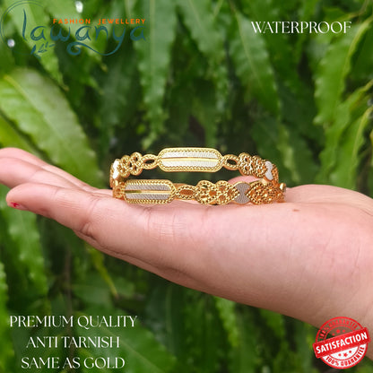 Anti-Tarnish Gold Finish Bangles – Perfect for Daily Use