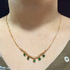 Signature Emerald Clover Chain – Elegant Everyday Luxury Jewelry sku 136