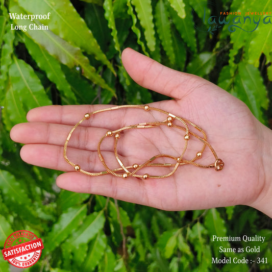 24-Inch Designer Chain – Box Design with Beaded Touch