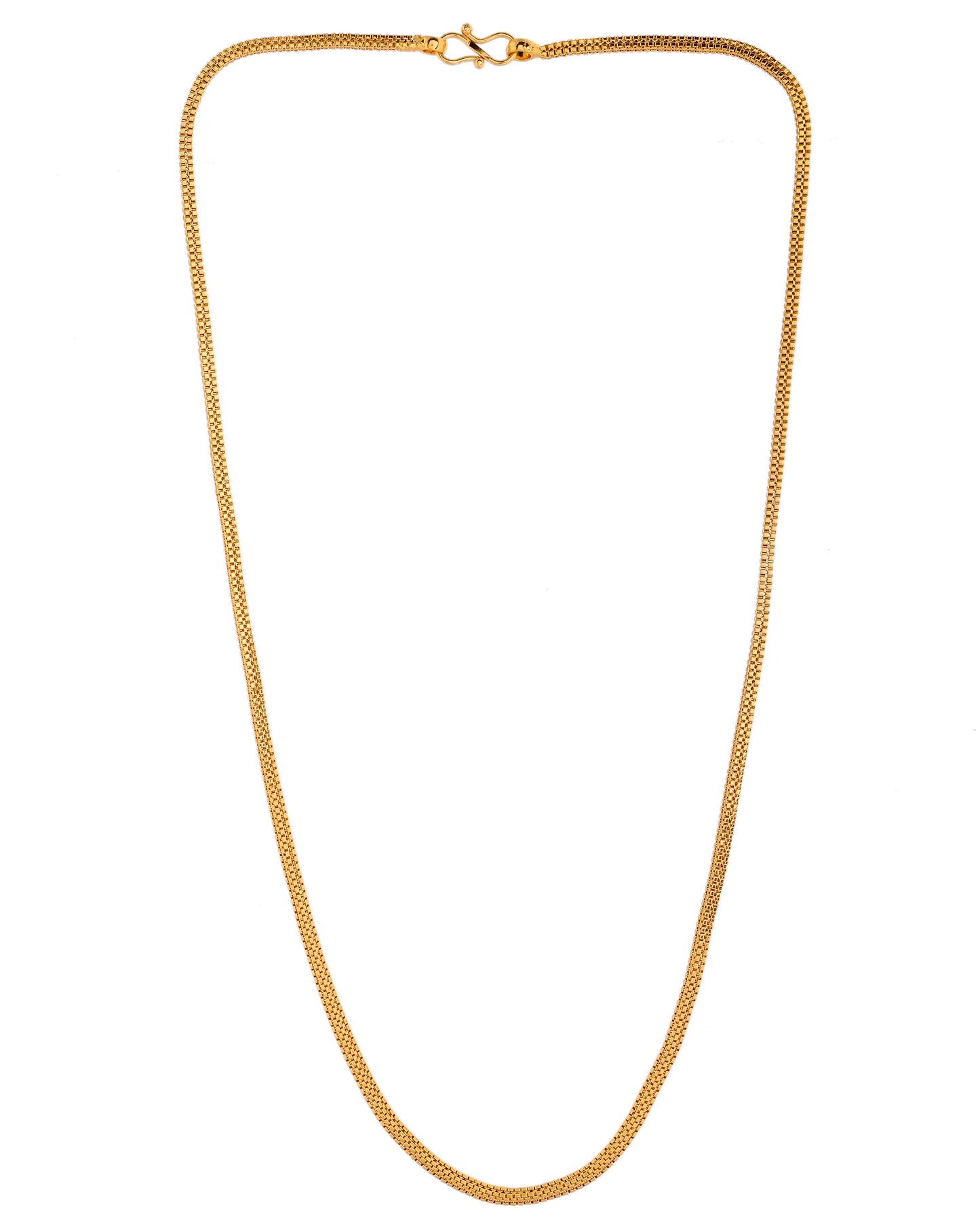 Royal 30-Inch High-Polished Gold-Plated Chain – Lightweight Elegance for Everyday Glam 852