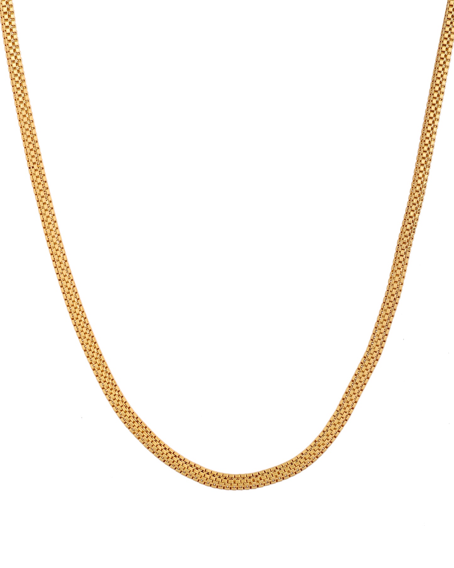 Royal 30-Inch High-Polished Gold-Plated Chain – Lightweight Elegance for Everyday Glam 852