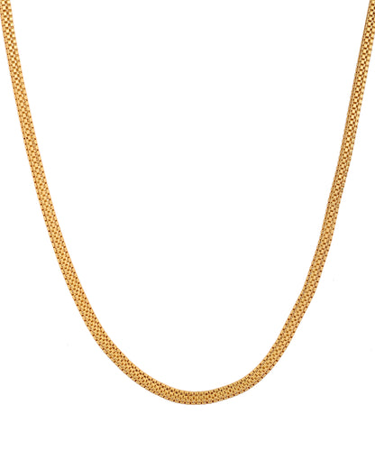 Royal 30-Inch High-Polished Gold-Plated Chain – Lightweight Elegance for Everyday Glam 852