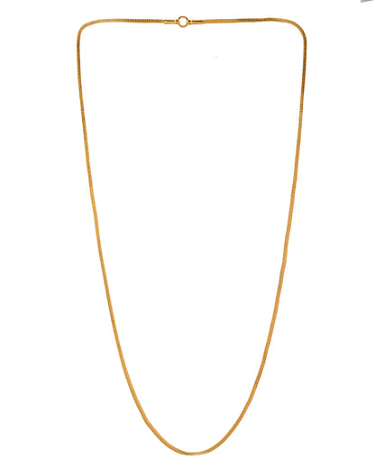 Royal 18-Inch High-polished Gold-Plated Chain – Lightweight Elegance for Everyday Glam 841