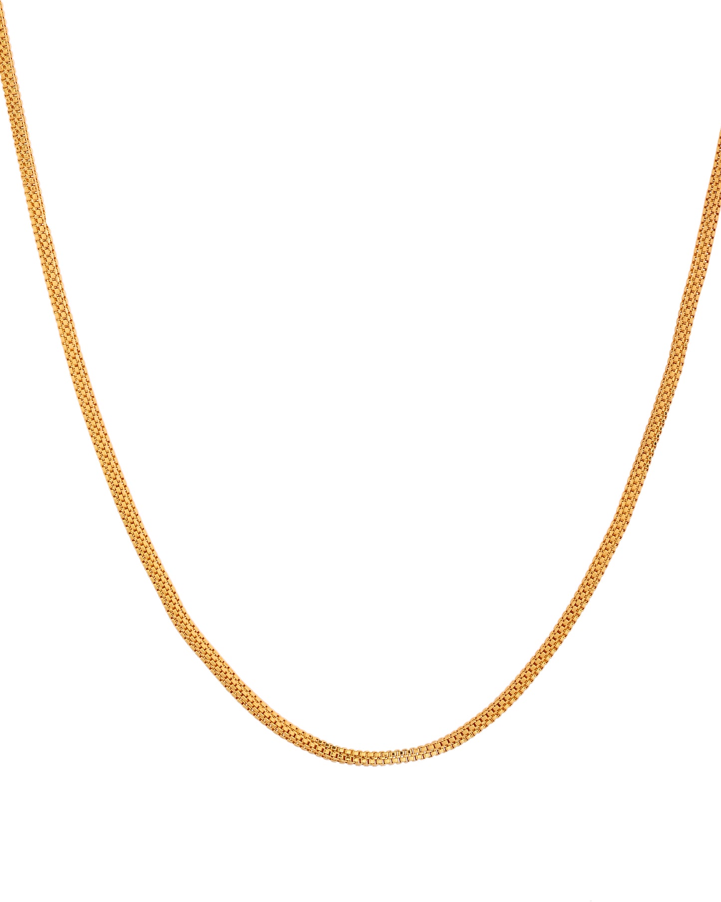 Royal 18-Inch High-polished Gold-Plated Chain – Lightweight Elegance for Everyday Glam 841