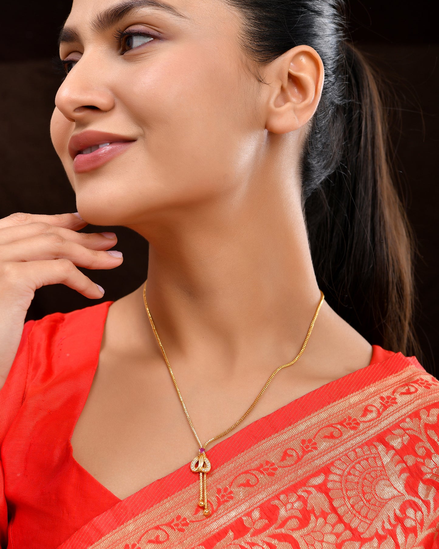 18” Short Chain with Cute Heart Charm 115