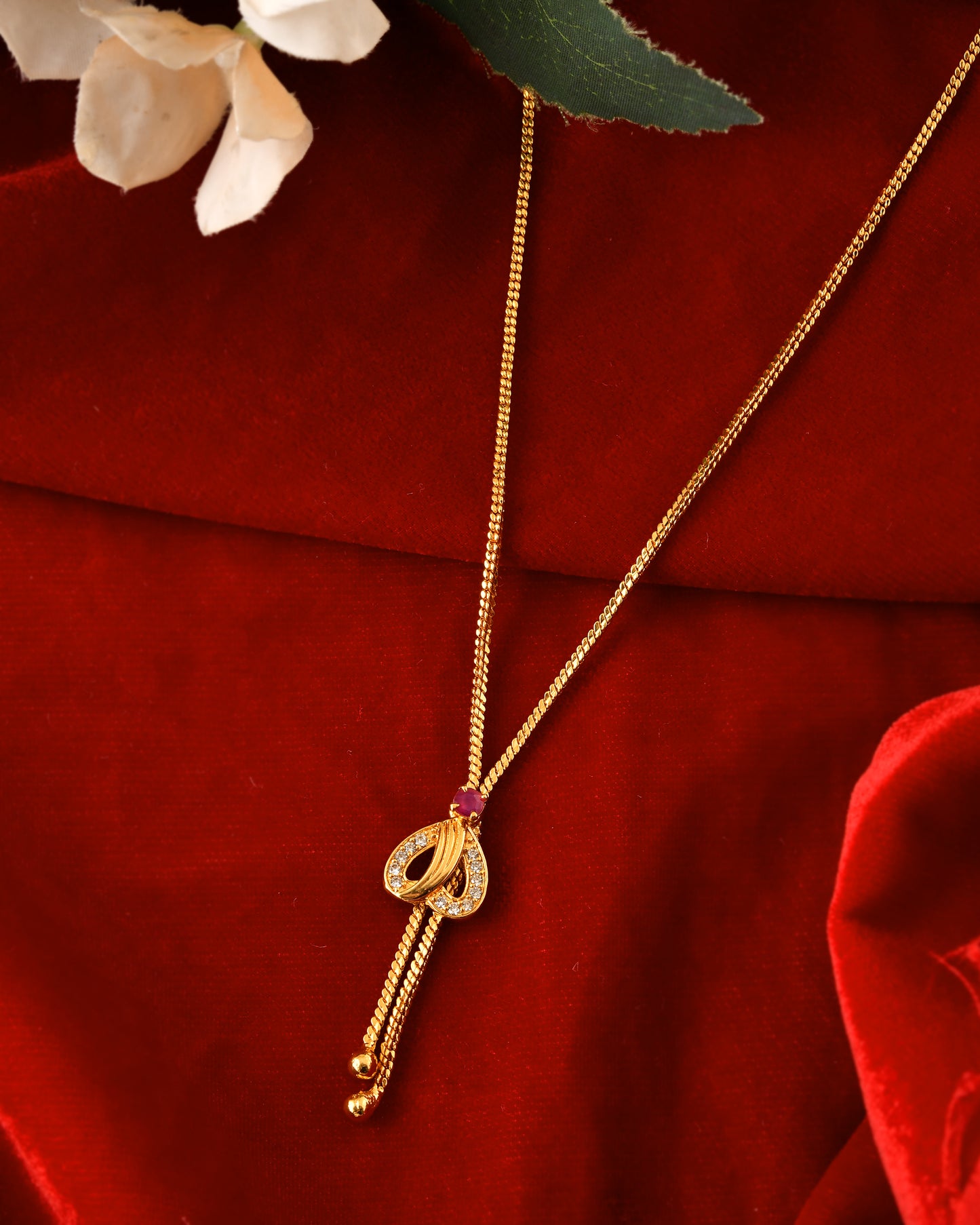 18” Short Chain with Cute Heart Charm 115